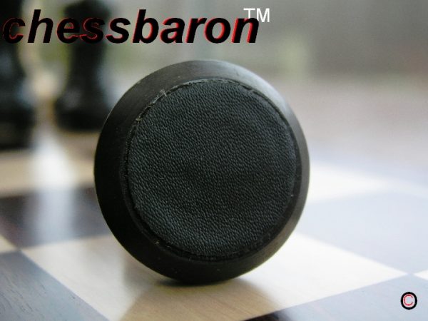 Carved Chamfered Base Ebonised Staunton Chess Set - Image 3