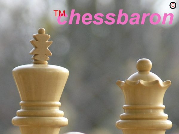 Carved Chamfered Base in Rosewood Staunton Chess Set - Image 7