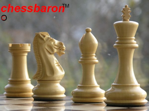 Carved Chamfered Base in Rosewood Staunton Chess Set - Image 8