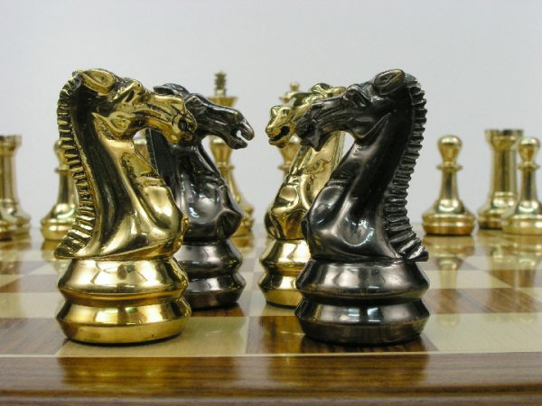King John Very Heavy Brass Staunton Chess Set - Image 2