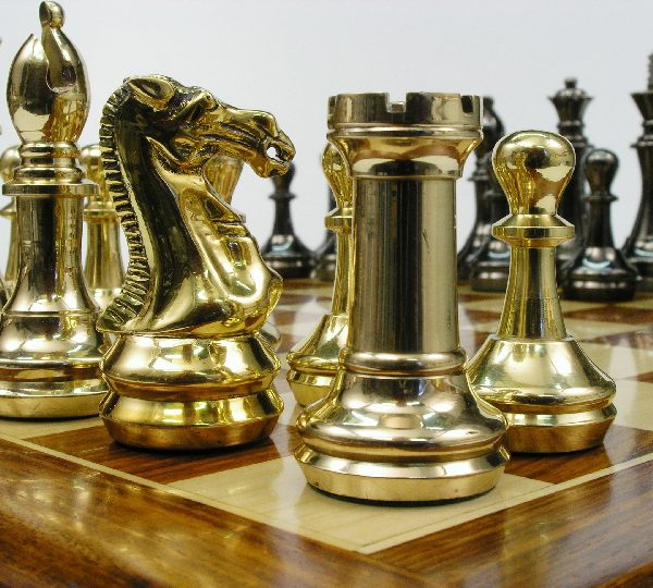 Point Dume Luxury Brass Chess Set