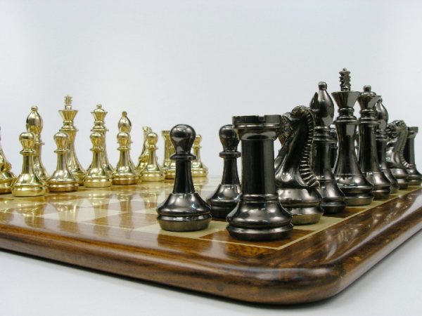 King John Very Heavy Brass Staunton Chess Set - Image 3