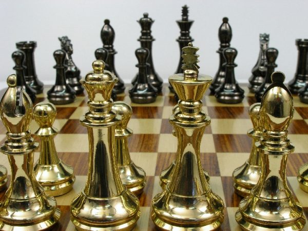 King John Very Heavy Brass Staunton Chess Set - Image 5