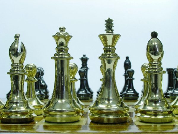 King John Very Heavy Brass Staunton Chess Set - Image 7