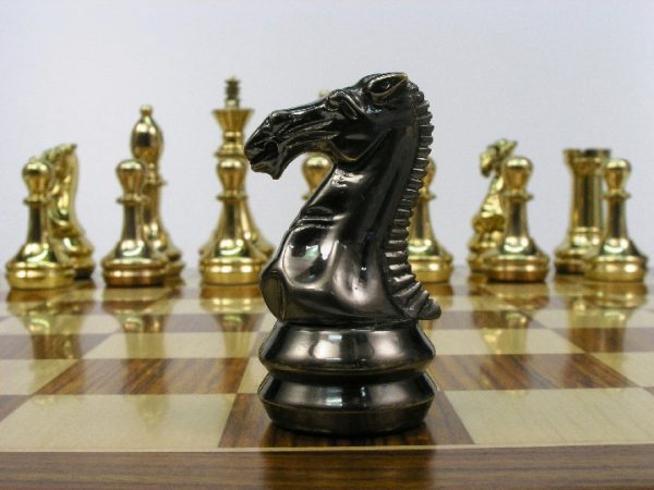 King John Very Heavy Brass Staunton Chess Set - Image 8