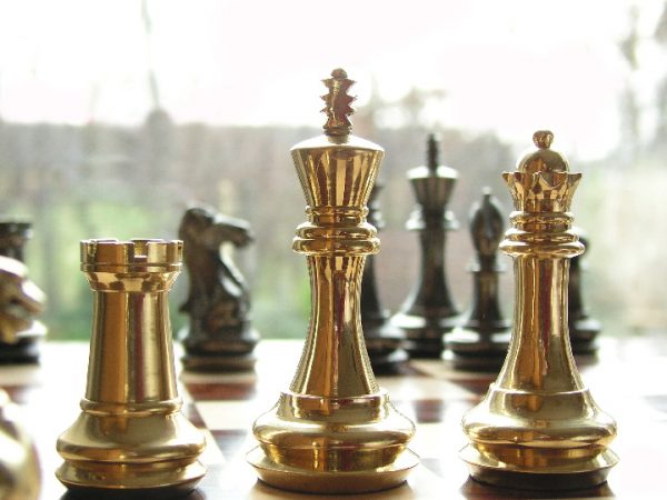 King John Very Heavy Brass Staunton Chess Set - Image 9