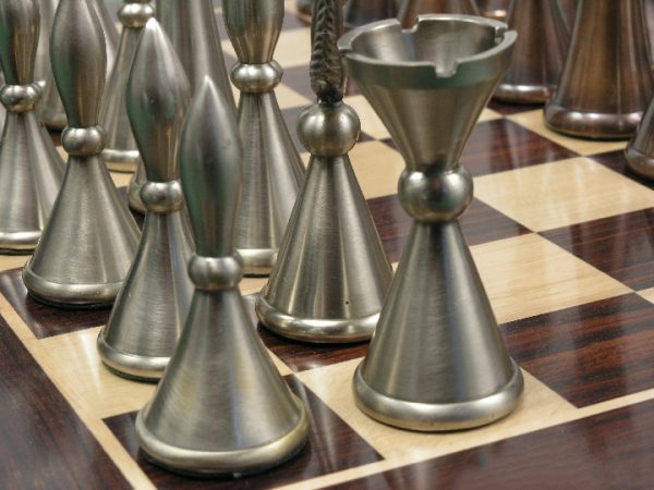 The Sebastian in Heavy Steel and Copper Chess Set - Image 2