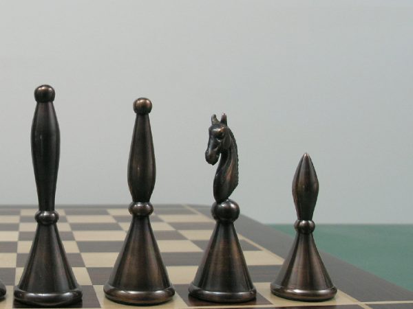 The Sebastian in Heavy Steel and Copper Chess Set - Image 9
