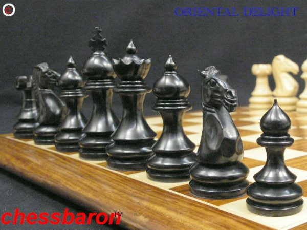 Oriental Staunton Ebony Chess Set