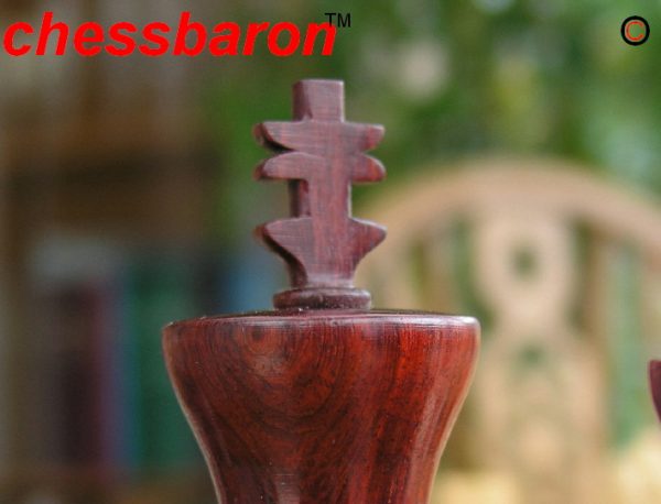 The Michelangelo Bud Rosewood 6 inch King Staunton Chess Pieces - Image 3