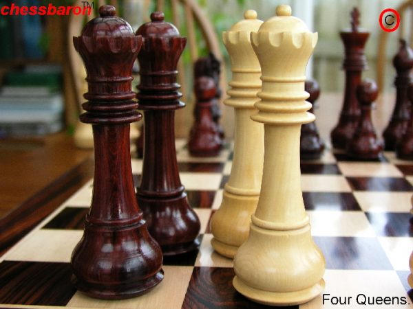 The Michelangelo Bud Rosewood 6 inch King Staunton Chess Pieces - Image 6