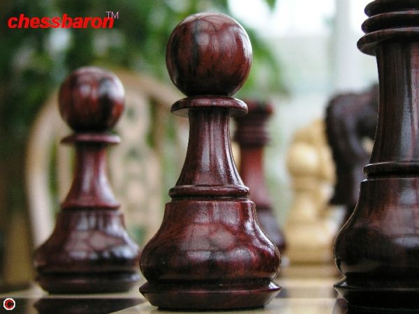 The Michelangelo Bud Rosewood 6 inch King Staunton Chess Pieces - Image 11