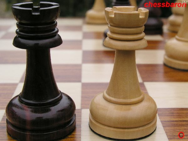 Jeremiah Triple Weight Felted Staunton in Bud Rosewood Chess Pieces - Image 10