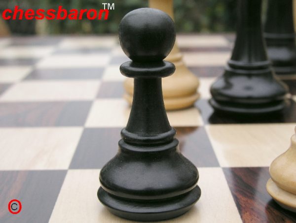 Ebony Ezra Triple Weight Staunton Chess Pieces - Image 3