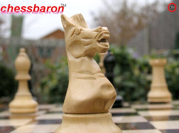 Ebony Ezra Triple Weight Staunton Chess Pieces - Image 6