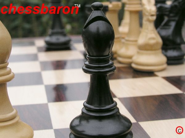 Ebony Ezra Triple Weight Staunton Chess Pieces - Image 10