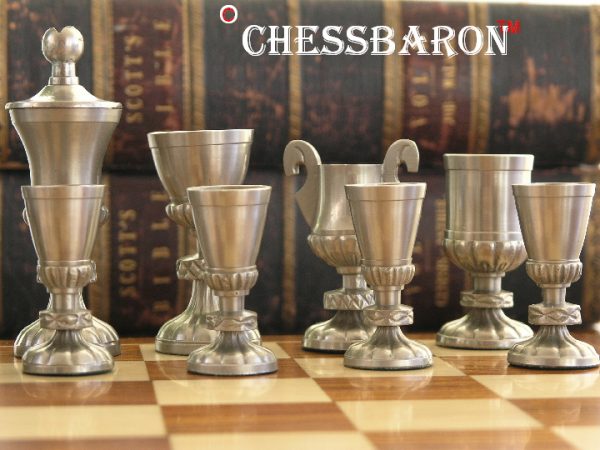 Flavius Josephus in Steel and Copper Chess Pieces