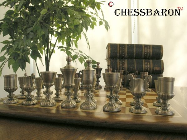 Flavius Josephus in Steel and Copper Chess Pieces - Image 4