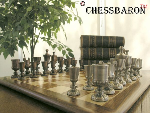 Flavius Josephus in Steel and Copper Chess Pieces - Image 5