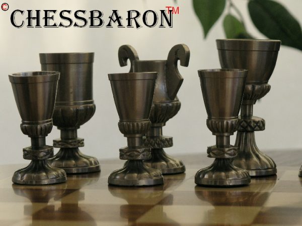 Flavius Josephus in Steel and Copper Chess Pieces - Image 7
