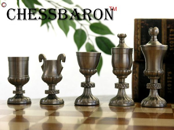 Flavius Josephus in Steel and Copper Chess Pieces - Image 8