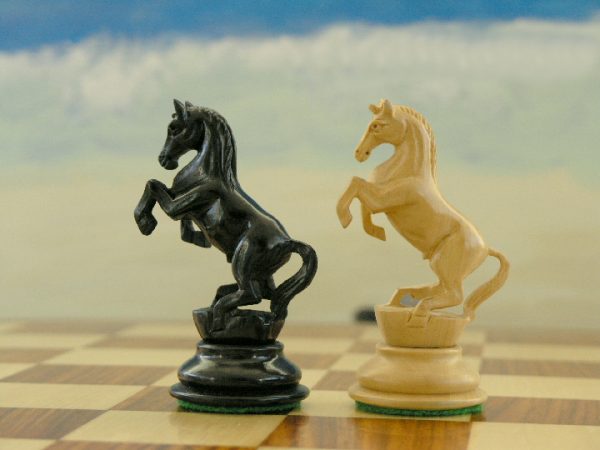 Alexander the Great in Ebony Chess Pieces