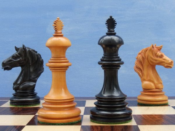 The Aristotle Antiqued Chess Pieces in Ebony - Limited Edition - Image 4