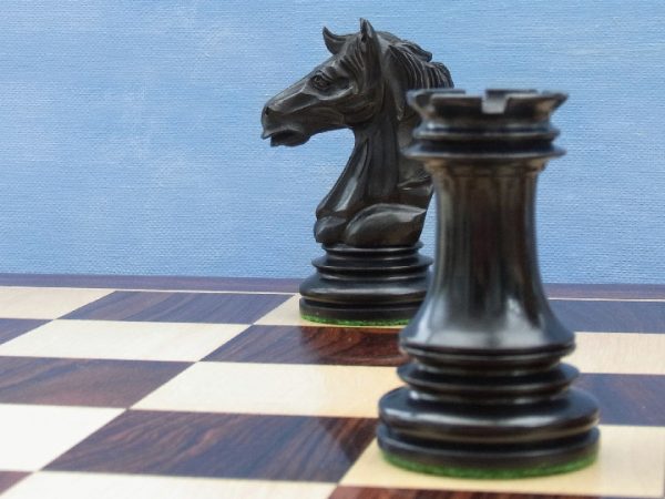 The Aristotle Antiqued Chess Pieces in Ebony - Limited Edition - Image 5