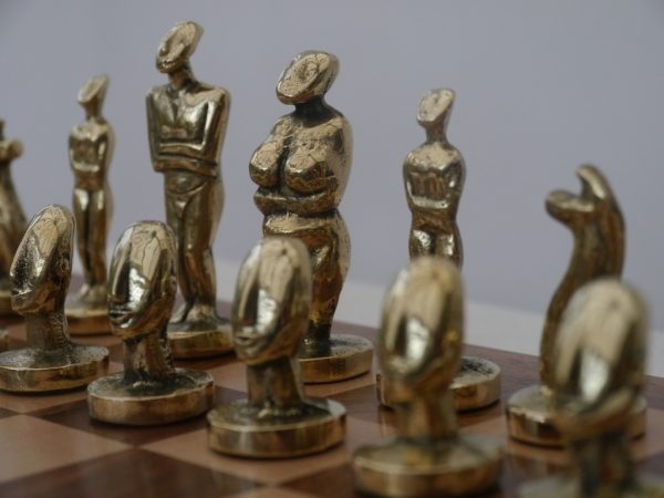 The Aegean Chess Set in Heavy Brass - Modern Art Chess - Image 7