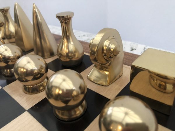 Man Ray Chess Set in Brass - Image 9