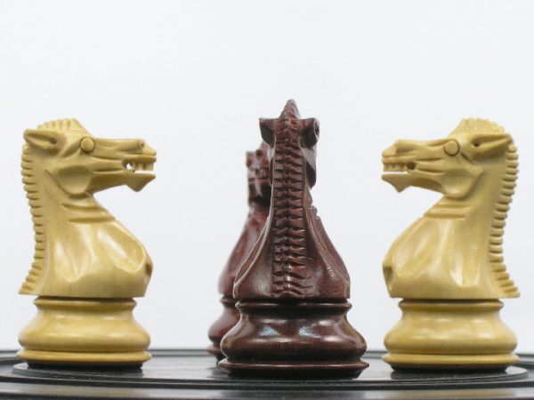 Margaret Anne Knight Staunton 3 inch King - Bud Rosewood Chess Pieces - Image 3