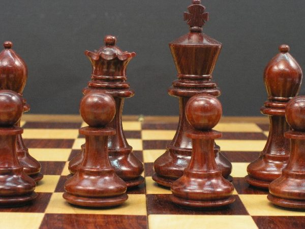 Margaret Anne Knight Staunton 3 inch King - Bud Rosewood Chess Pieces - Image 5