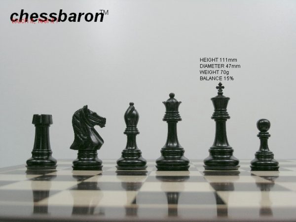 Majestic Staunton Triple Weighted in Ebony Chess Pieces - Image 4