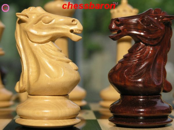 Staunton Alexander Bud Rosewood Staunton Chess Pieces - Image 3