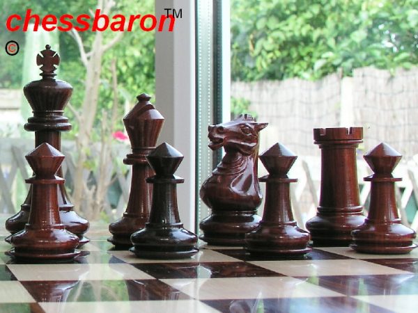 Staunton Alexander Bud Rosewood Staunton Chess Pieces - Image 6