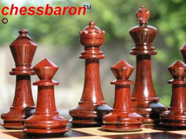 Staunton Alexander Bud Rosewood Staunton Chess Pieces - Image 8