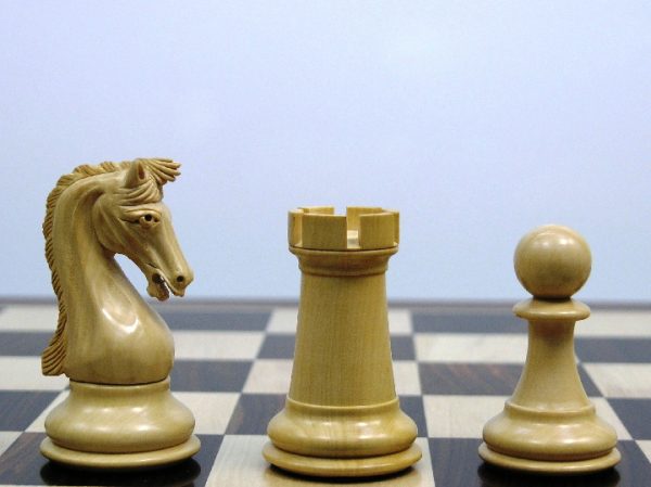 The Earl Anthony Staunton Triple Weight in Ebony Chess Pieces