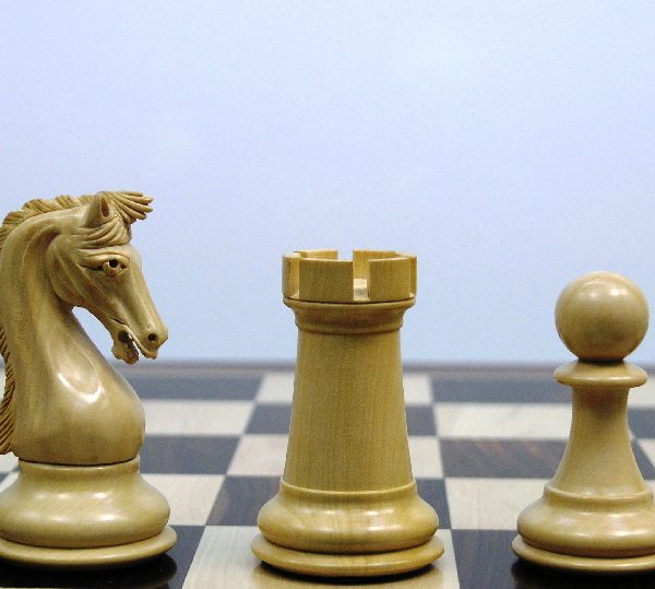 The Earl Anthony Staunton Triple Weight in Ebony Chess Pieces