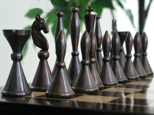 The Sebastian in Heavy Copper and Copper Finish Chess Set