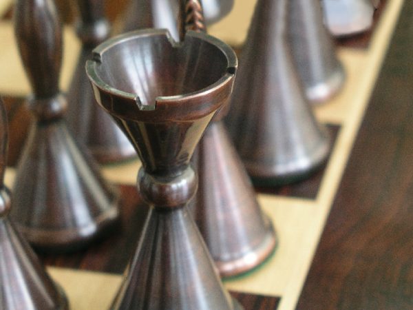 The Sebastian in Heavy Copper and Copper Finish Chess Set - Image 6