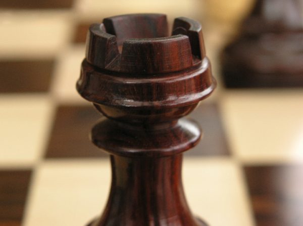 Old Deuteronomy Triple Weighted Bud Rosewood Staunton Chess Pieces - Image 8