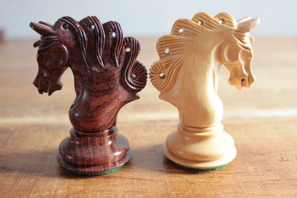 The Mayfield Triple Weighted Chess Pieces in Cocobolo