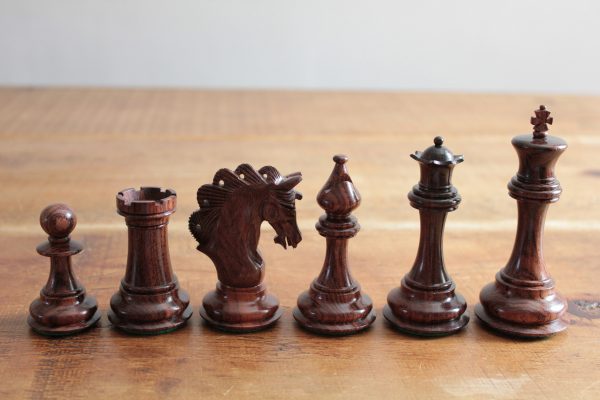 The Mayfield Triple Weighted Chess Pieces in Cocobolo - Image 8