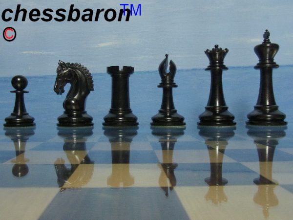 Limited Edition Gallant in Ebony Chess Pieces - Image 4