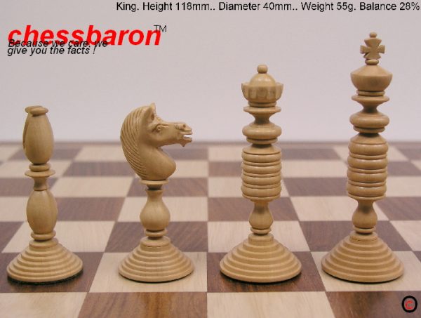 Reproduction Antique - John Calvert Chess Set Chess Pieces