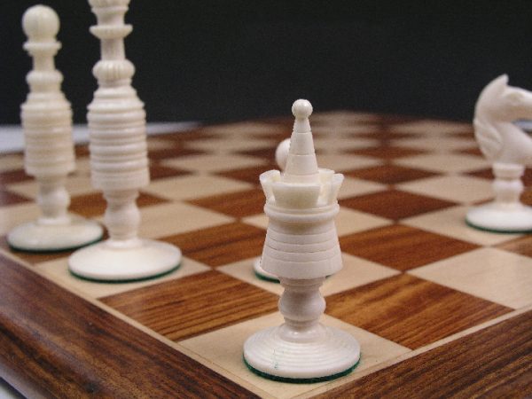 Reproduction Antique Camel Bone John Calvert Chess Set - Image 7