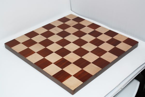 Padauk and Maple Solid Chess Board 2" Squares