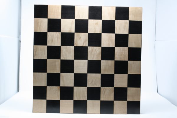 Ebony and Maple Solid Chess Board 2" Squares - Image 2