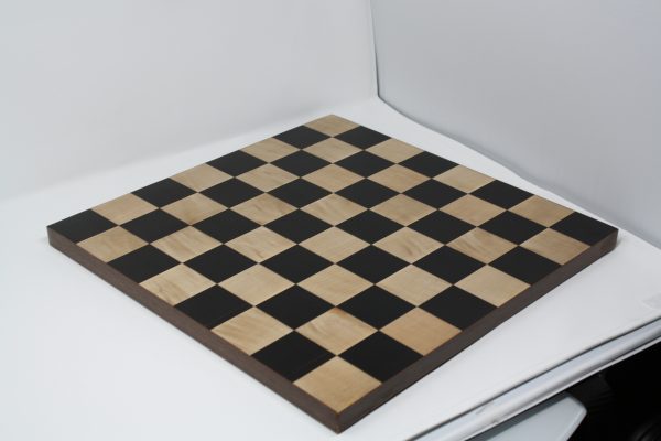Ebony and Maple Solid Chess Board 2" Squares