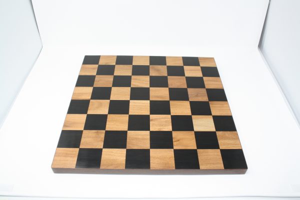 Ebony and Acacia Solid Chess Board 2" Sq - SECONDS - Image 3